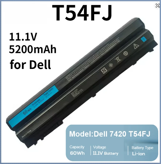97Wh/60Wh T54FJ Laptop-Akku M5Y0X 8858X für Dell Latitude E6420 E6430 E6520 E6530 E5420 E5520 E5530 Inspiron 14