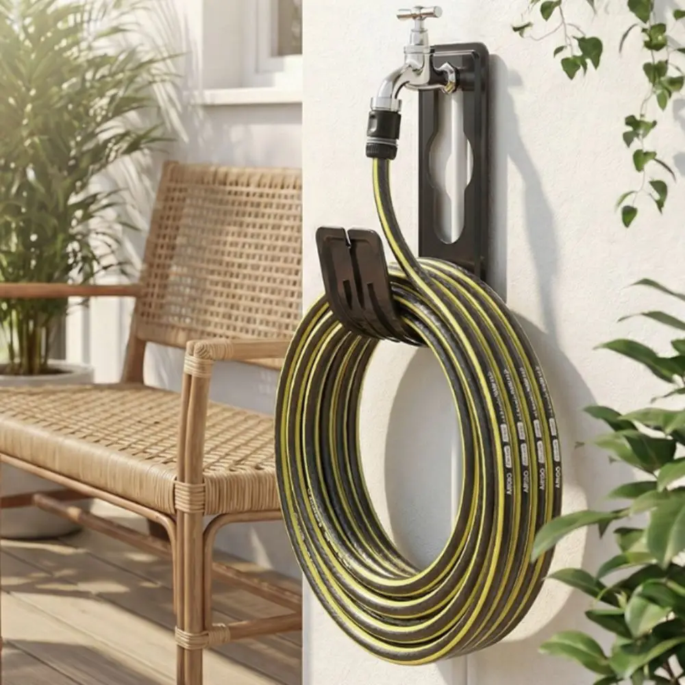 Heavy-Duty Wall-Mounted Hose Hanger Easy To Install Solid Material Water Pipe Storage Rack Bend Resistant Large Weight Capacity