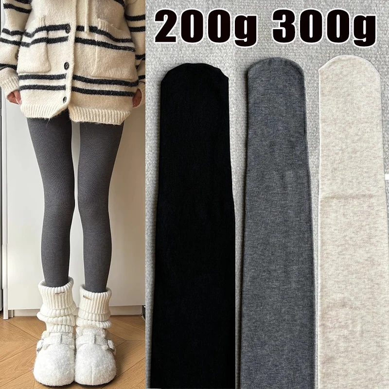 

Grey Thickened Thermal Leggings 200/300g Lined Warm Tights Pantyhose for Women Soft Stretchy Winter Pantyhose Sexy Leggings 2025