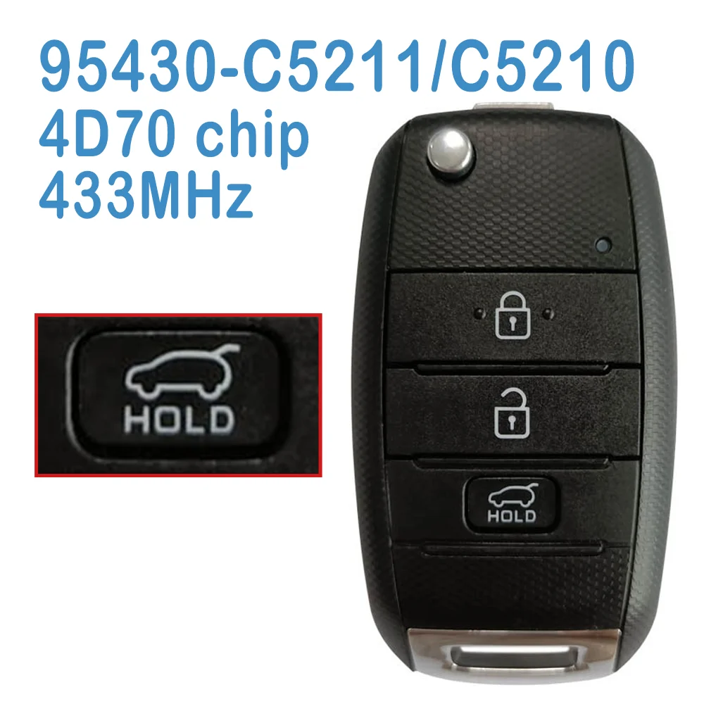 

2 Pcs/lot Original 95430-C5211/C5210 Auto Smart Remote 433MHz 2+1B 4D70 Chip OKA-910T Replace Car Key Fob For Kia Sorento 15-19