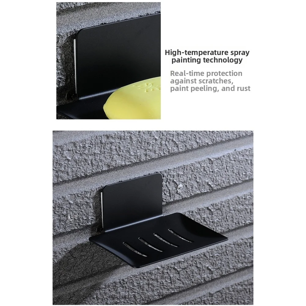 Space Saving Soap Container Soap Drainage Soap Tray Stainless Soap Dish Strong Sticky Backing Easy Installation