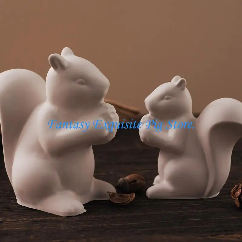 

HXBF Easy Release Silicone Squirrel Basket Mold For Resin Plaster And Crafts
