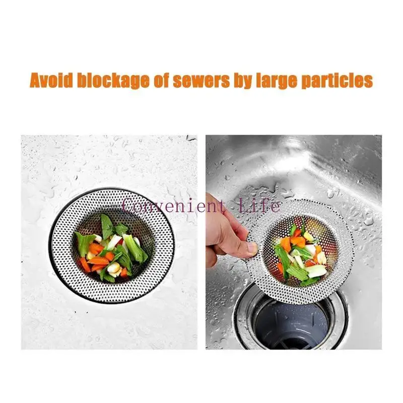L1EE 3 шт. сито для раковины из нержавеющей стали, мелкоячеистое сито для кухонной раковины, подходит для большинства кухонных