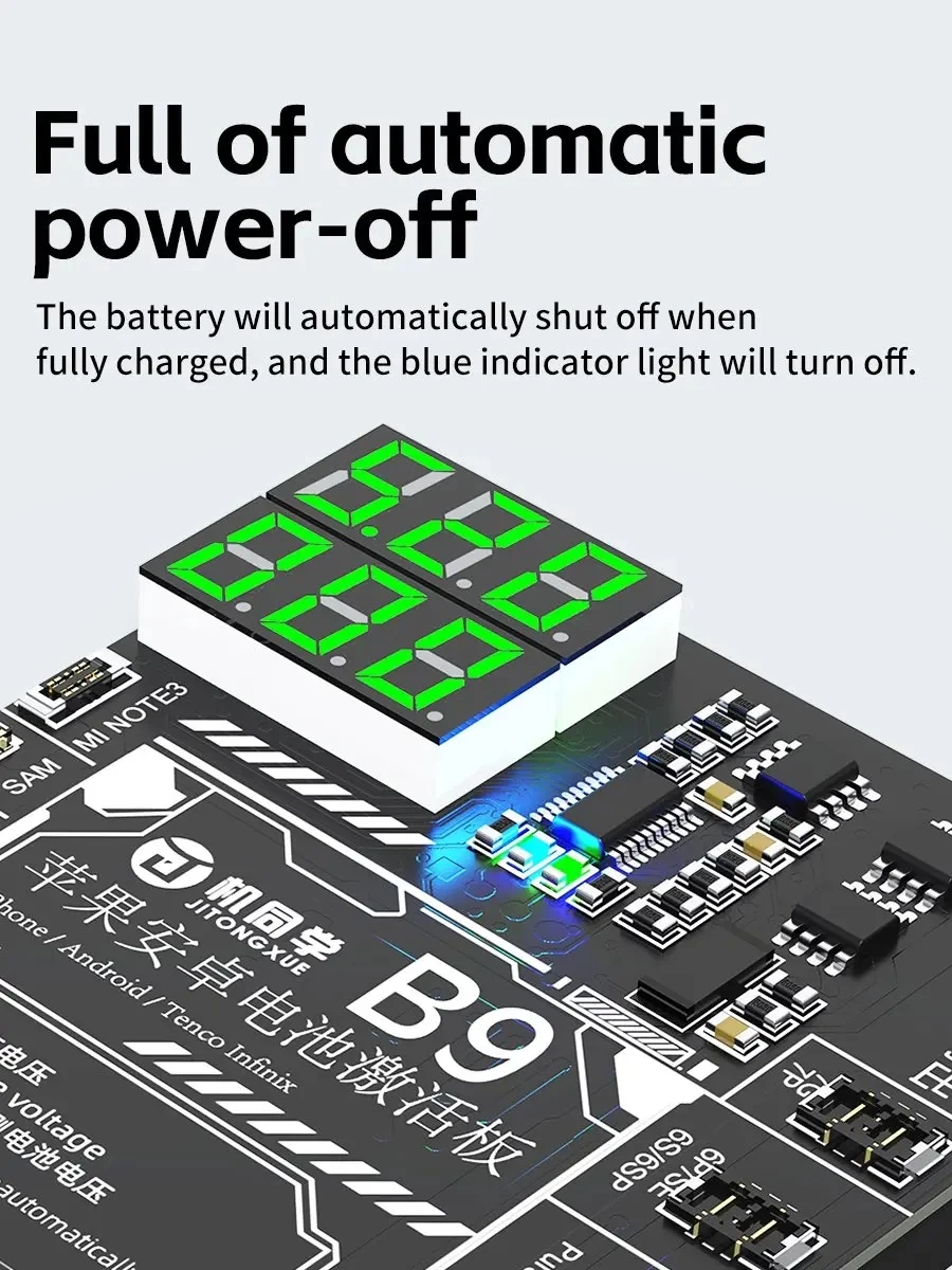 JTX B9 Battery Activation Board Tools for IPhone 6S - 17 Pro Max Air Android 400+ Mobile Phones Auto Power Off Repair Tools Kit