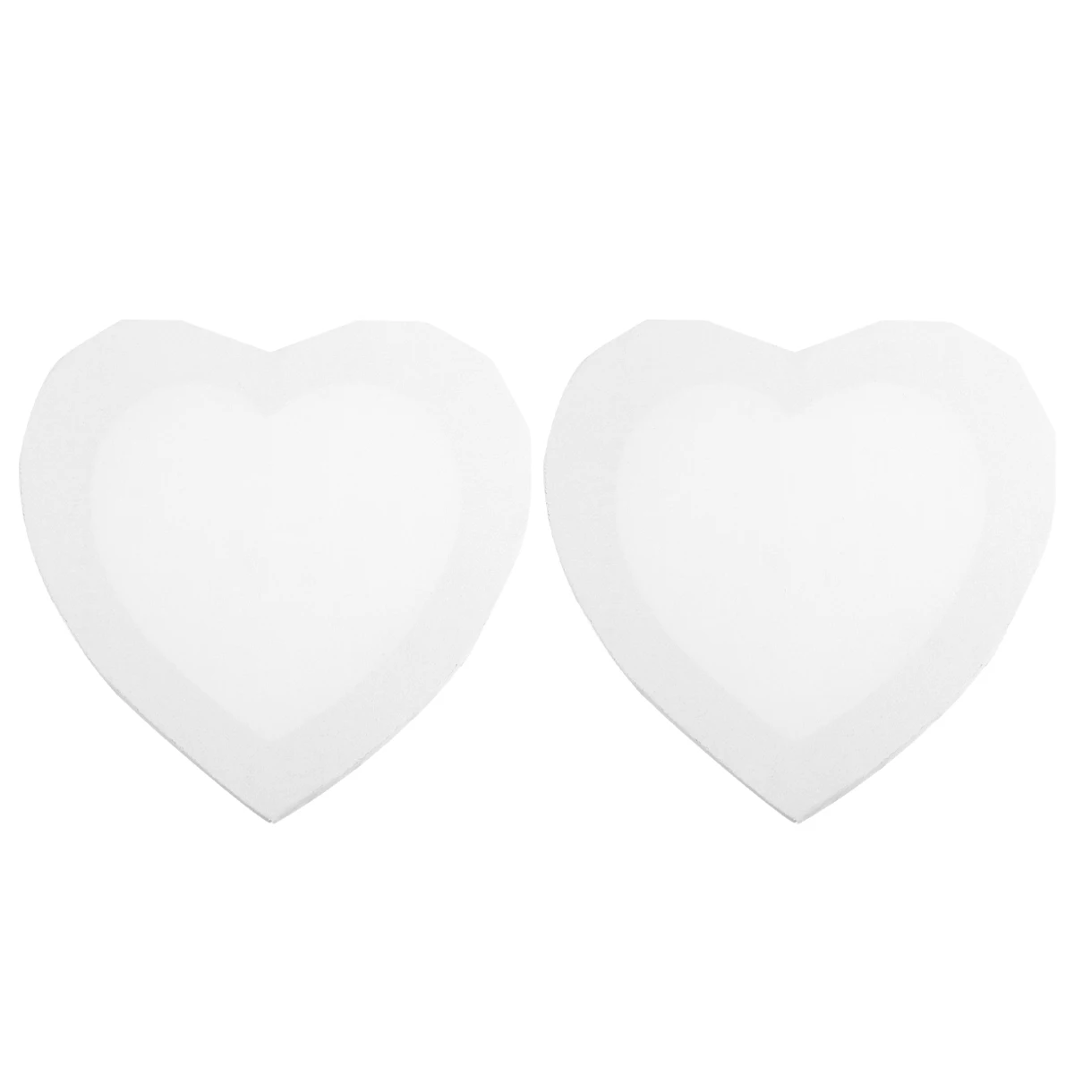 

2 Pcs Stretched Canvas Heart Shape Shaped Canvases for Painting Photo Frame Love Plain