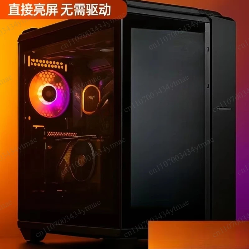GT502 Unbounded Version PC Gaming Chassis, Custom Secondary Screen for Monitoring Sea‑View Tempered Glass Desktop Case In Stock