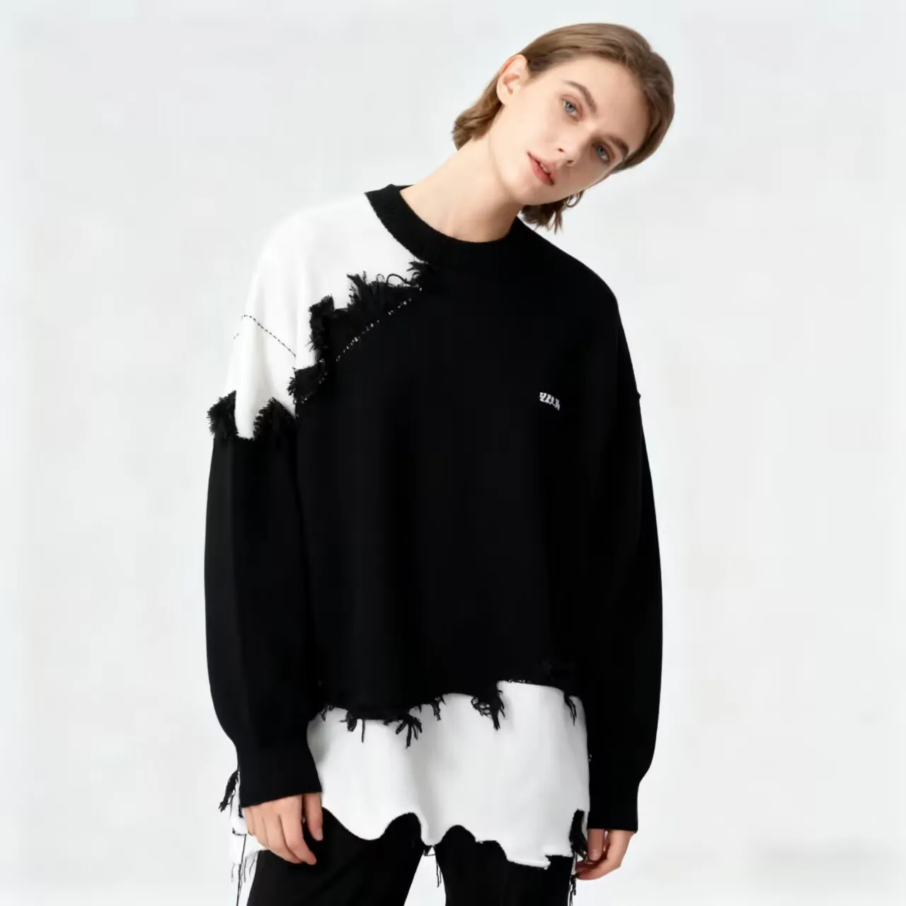 البلوزات لاعبا البلوفرات المرأة سترة السيدات الصوفى متعرجة قطع منتظم اجتماع الأعمال المهنية سيدة رسمية OL BF #6