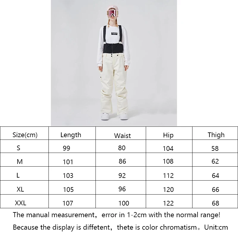 2023 inverno novas calças de esqui mulheres calças de snowboard macacão à prova de vento à prova dwindproof água respirável calças de neve calças quentes