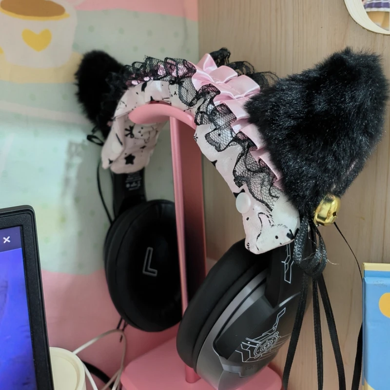 For Sonyxm4/XM5 Cat Ear Accessory Headband Decoration for Airpods
