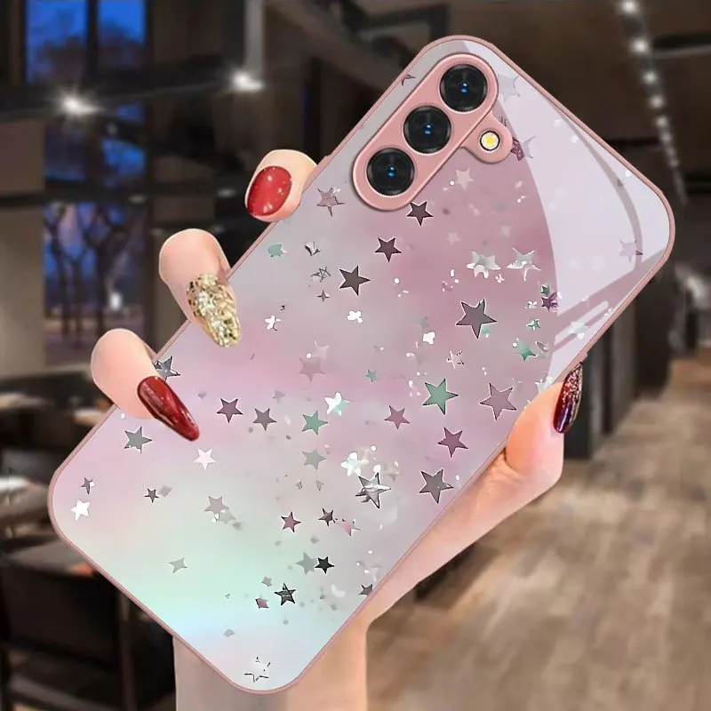 Phone Case: Star Gradient Color Pattern Phone Case, Suitable for Samsung Galaxy S26/S25/S24/S23/S22/S21 and other models