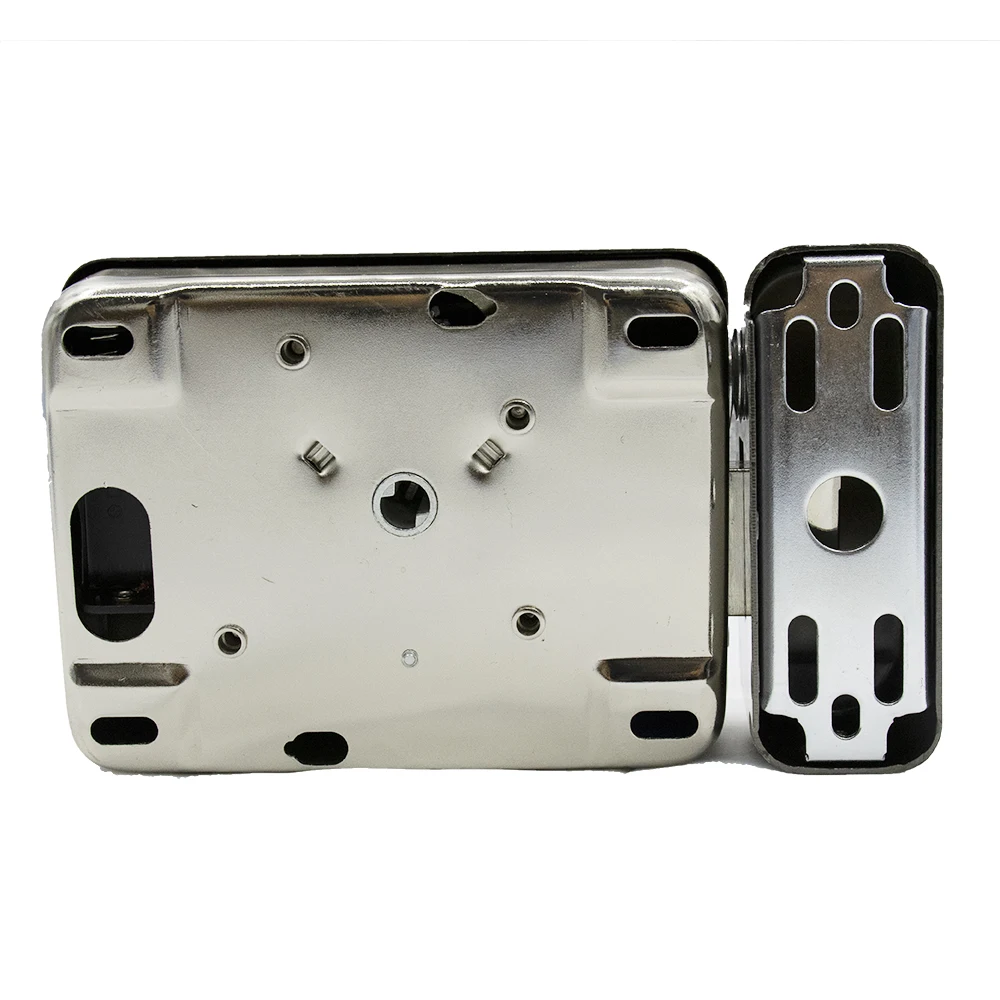 13.56Mhz IC Electronic Lock AA Battery Powered Access Control Lock Electric Rim Lock Swing Gate Lock Optional 433Mhz Remote