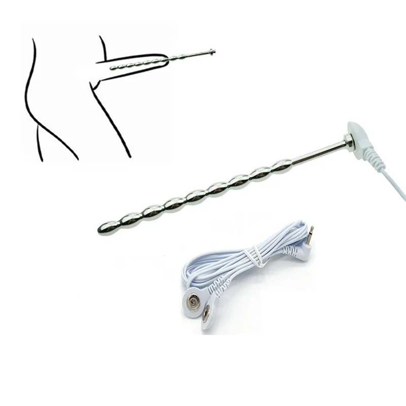 صدمة كهربائية قسطرة الإحليل اكسسوارات العفة القسطرة الصوت لعبة استثارة القضيب للرجال مجرى البول محفز إدراج الأصوات لعبة الجنس #1