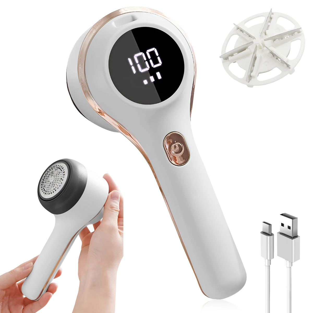 

Перезаряжаемый триммер для удаления ворса, тканевая бритва для свитера, дефаззатора, шариков для удаления ворса, таблеток, шариков из одежды, мебели