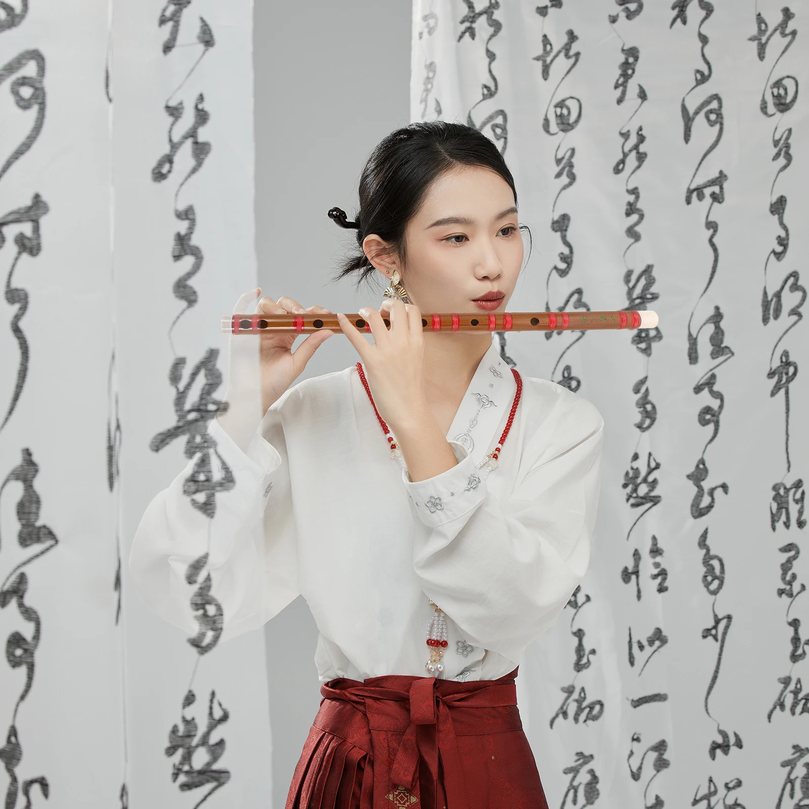 

Bamboo Flute Student Beginner Traditional Chinese Instrument Long Flute Portable Easy to Learn Musical for Classical
