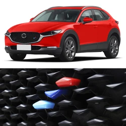 3 pezzi misura per Mazda CX30 CX-30 2022 ABS griglia anteriore per auto faccia anteriore decorazione lato destro Trim accessori per lo stampaggio nuovo