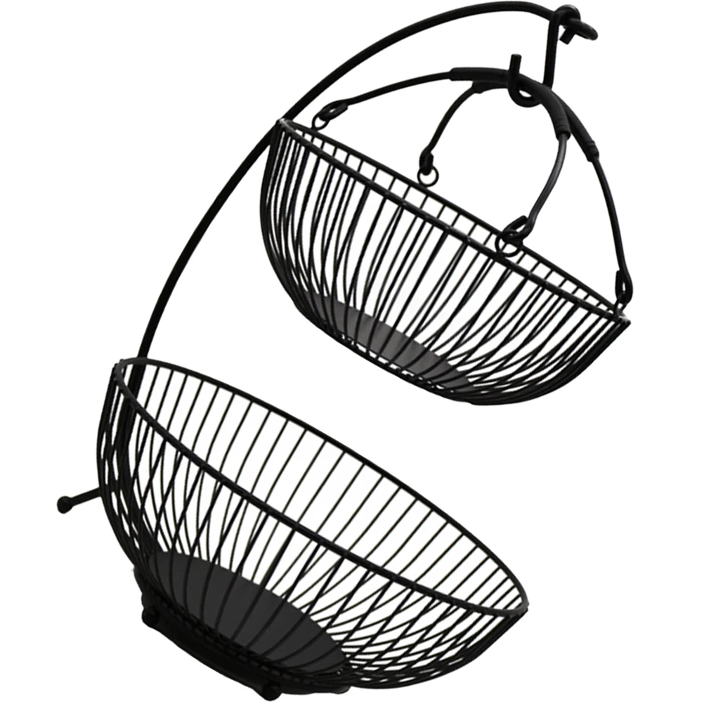 

Fruit Basket Double Layer Vegetable Storage Basket Detachable Multi-Function Dessert Snacks Serving Tray Kitchen Barware