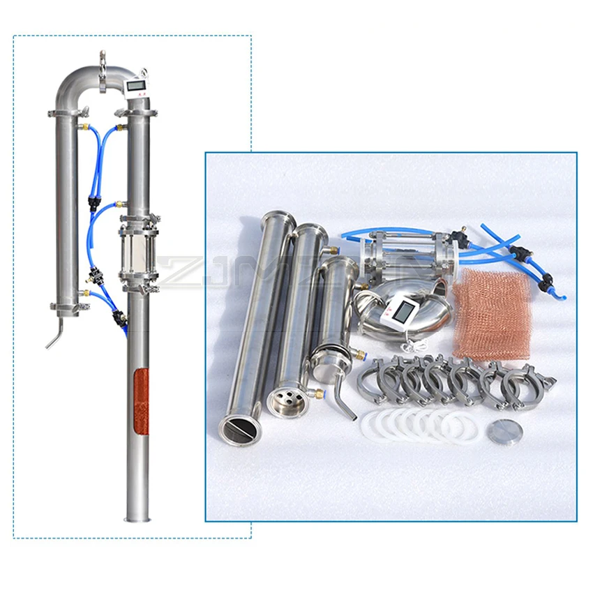 Food Grade Distilling Column Stainless Steel Distillery Equipment Home Brewing & Wine Making 1.5\