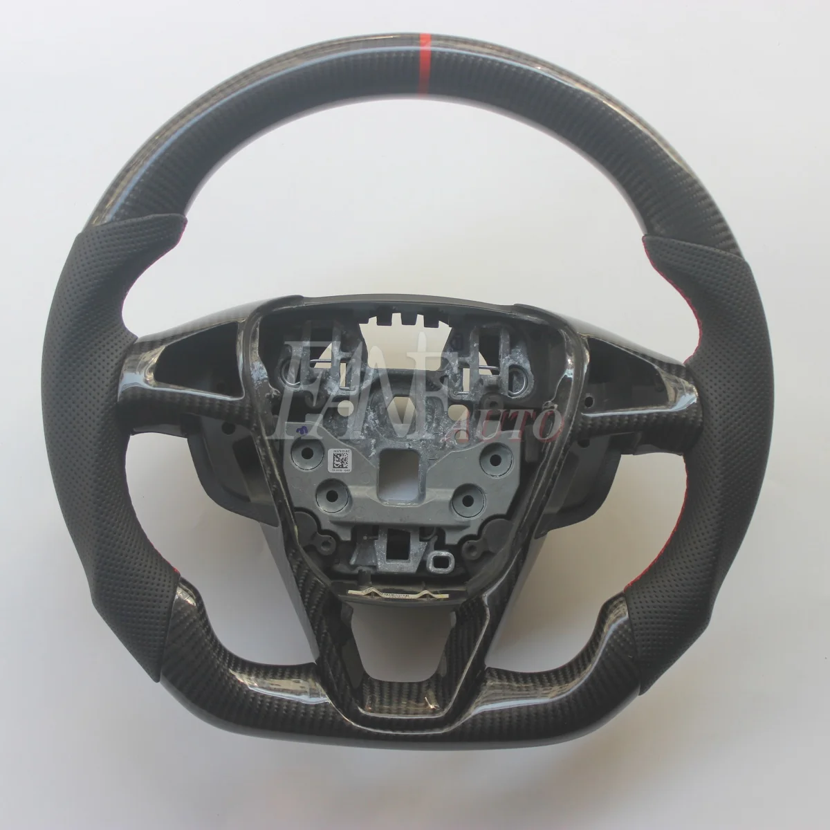 

Replacement D Shape Real Carbon Fiber Steering Wheel with Leather for Ford Edge 2015-2019