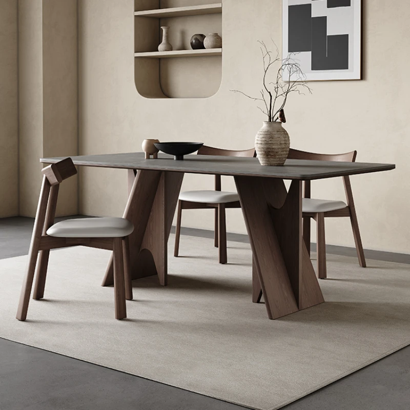 Entrance Hall Furniture Living Room Cabinets Full Dining Table Chair Portable Solid Wood Terrace Set Center Muebles Study Tea image 2
