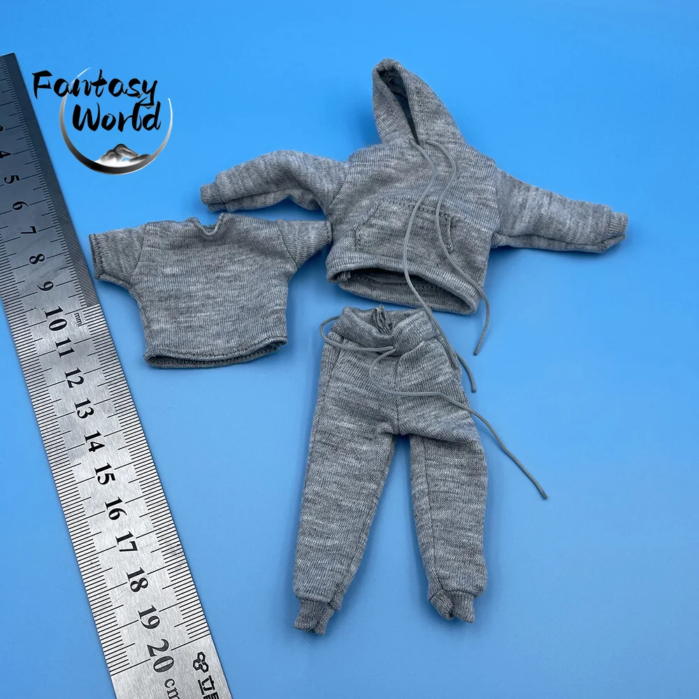 Vêtements décontractés pour hommes, échelle 1/12, sweat à capuche, pantalons, T-shirt à manches courtes, modèle de pantalon pour corps de figurine d'action de 6 pouces, en Stock