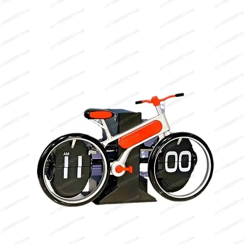 Engraving Mechanical Bicycle Flip Personalized Bicycle Modeling Desktop Flip Leaves Simple Home Decoration Flip Clock