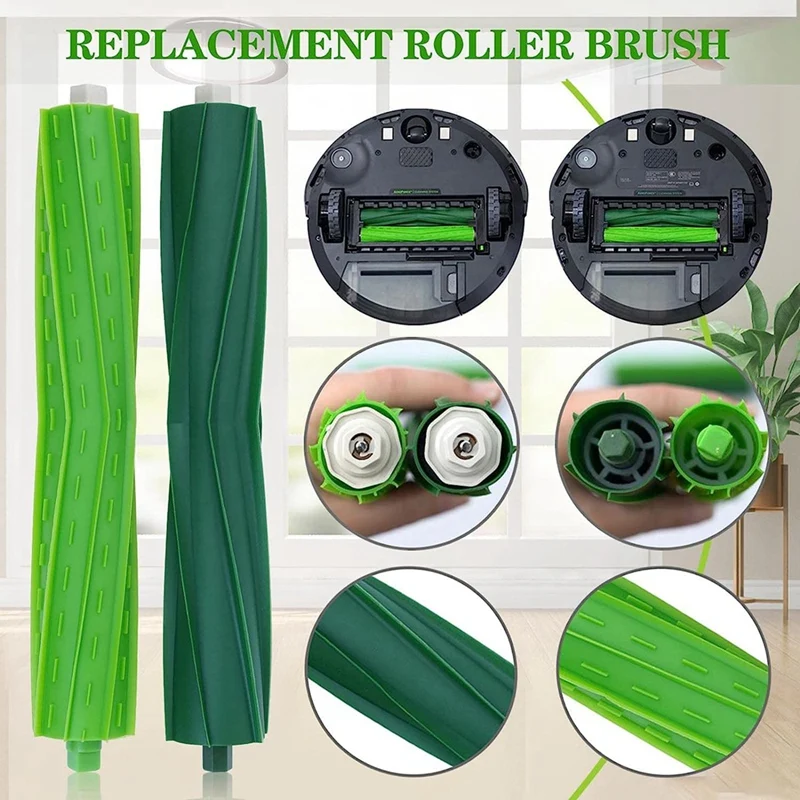 6 Set Replacement Multi-Surface Rubber Brush  For Irobot Roomba E I J Series  E5 E6 I7 I7+ I3 I3+ I4 I4+ I5 I5+ I6+ J6 J7