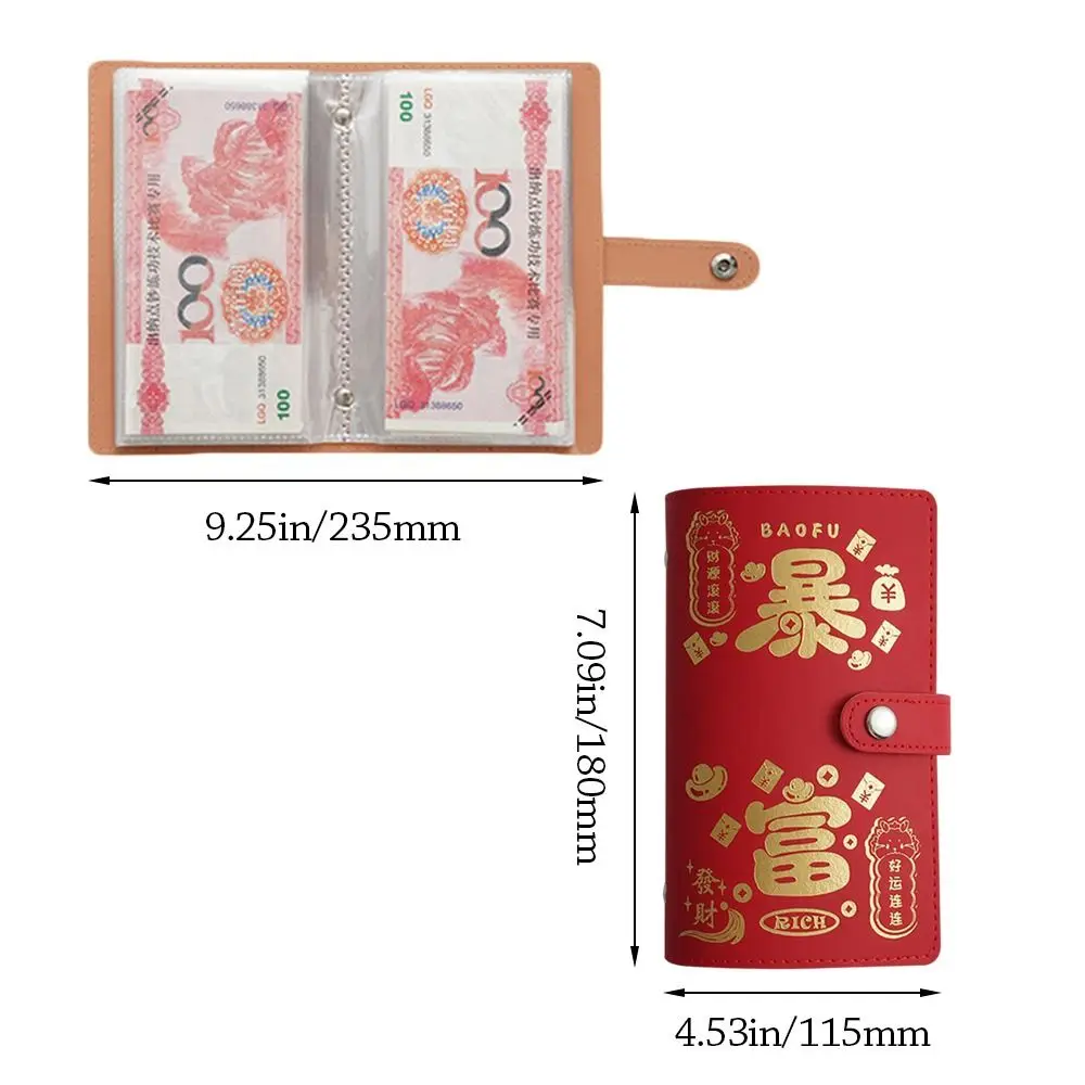 Get Rich Overnight 100 Envelopes Money Saving Challenge Save Money PU Money Collection Book Portable Reusable Savings Binder