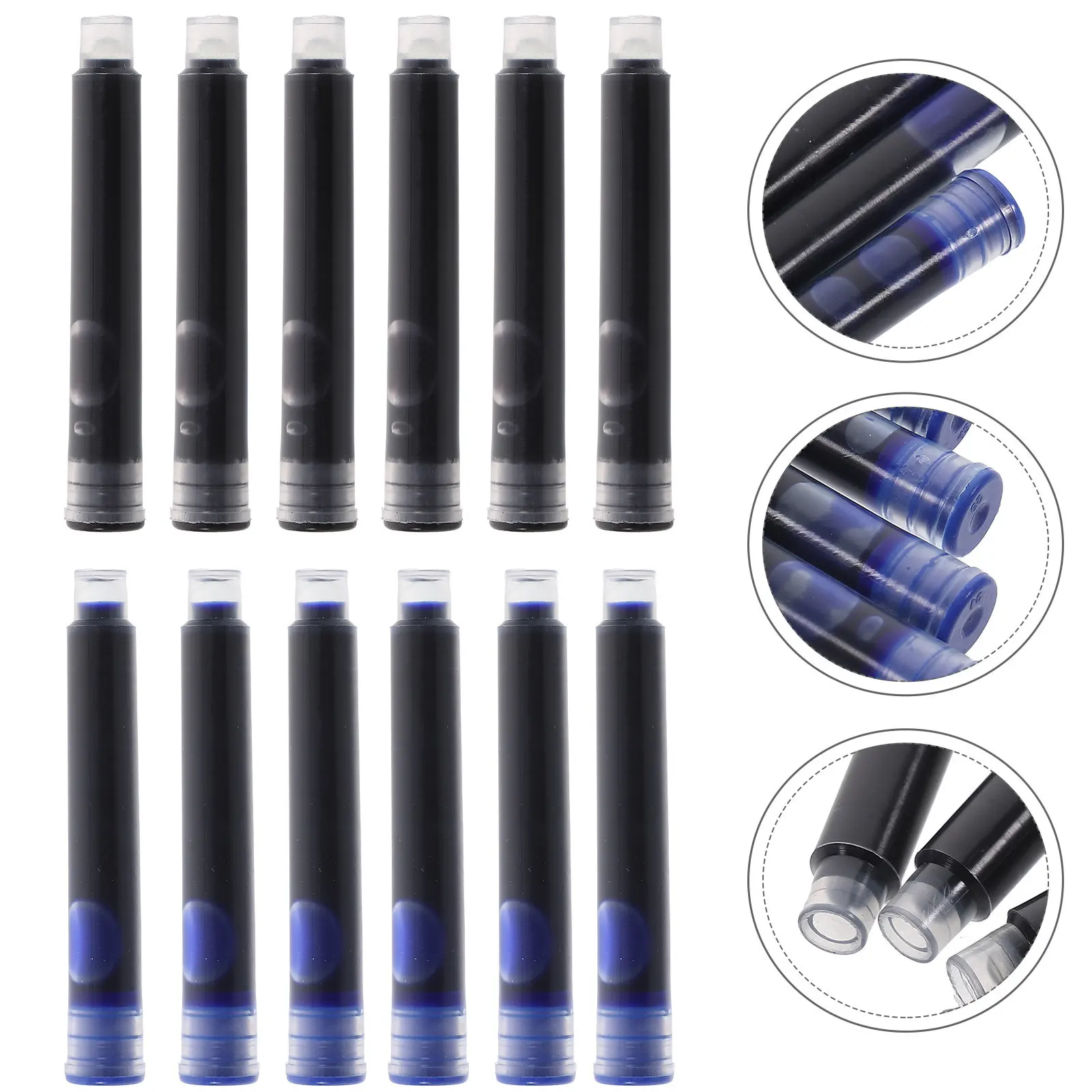 

100Pcs Fountain Pen Ink Refills Built to Last Strong Material Ergonomic Shape Ideal for Study Writing Practice