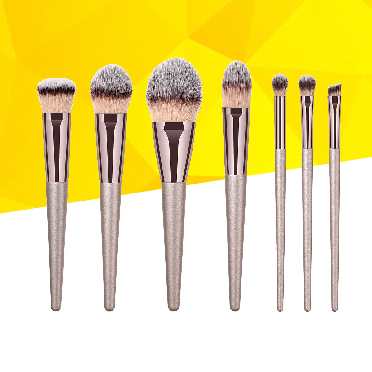 

7Pcs Eye Makeup Brush Set Professional Nylon Fiber Cosmetics Brushes for Women Daily and Professional Use Soft Hair Natural
