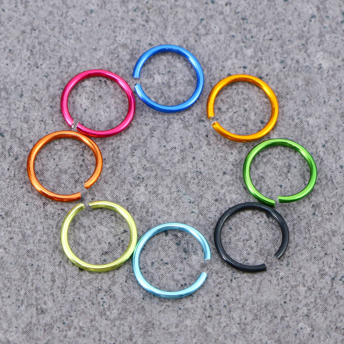3200Pcs Mixed Color Aluminum Jump Rings Open Wire Nearly Seamless Rings for Jewelry Making Connecting DIY Accessories