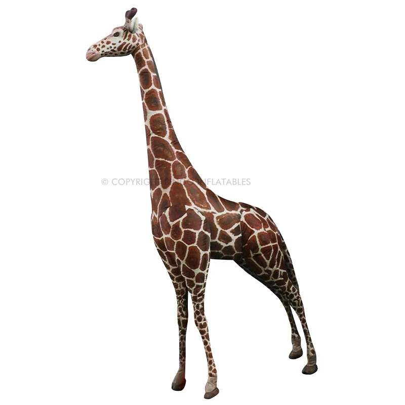 

Giant Inflatable Giraffe For Zoo Advertising Decoration 5 Meters High Realistic Giraffes Animal Balloon