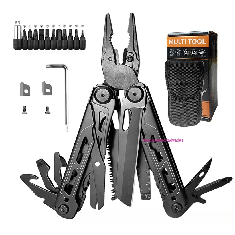 

Multifunctional tool pliers 28-in-1 outdoor stainless steel folding pliers