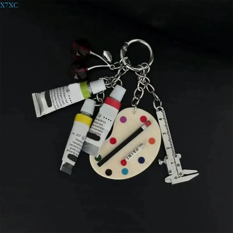 

X7XC Unique Designs Keychain With Palettes Charm Keyring Pendant For Fashionable Bags