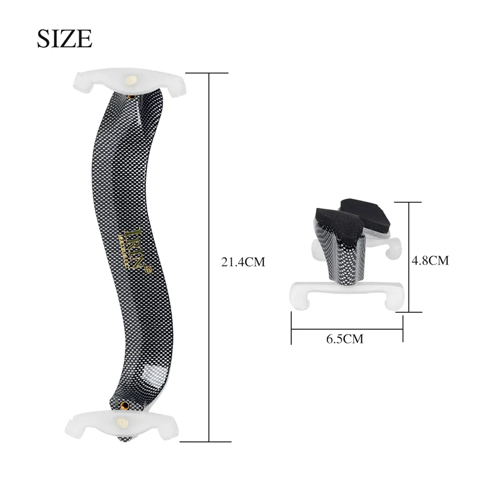 دعم الكتف الكمان من ألياف الكربون التقليد ، عالمي قابل للتعديل مع قماش نظيف ، أجزاء الوترية وملحقاتها ، 4 ، 4 ، 4 ، 3