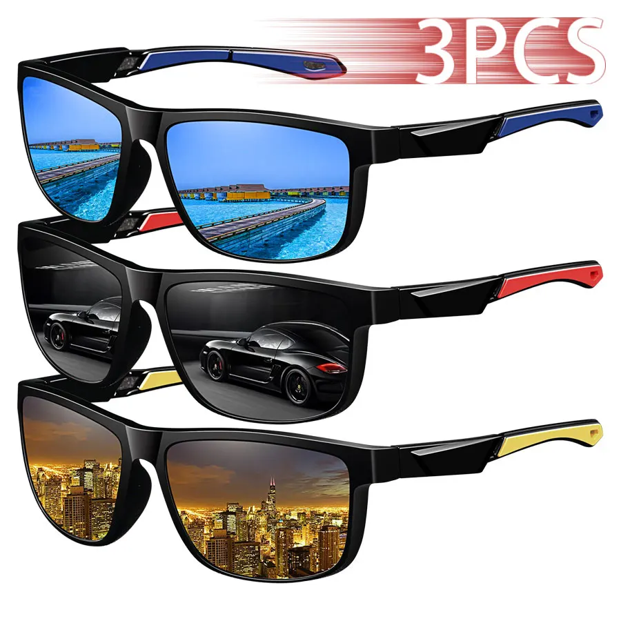 

3 шт. унисекс винтажные модные солнцезащитные очки с цветными вставками для альпинизма, походов, спорта, бега, для мужчин и женщин