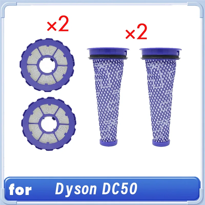 

SOFT-For Dyson DC50 Vacuum Cleaner Replacement Accessorie Washable Front Back Pre Post Motor Filter 965081-01 965080-01