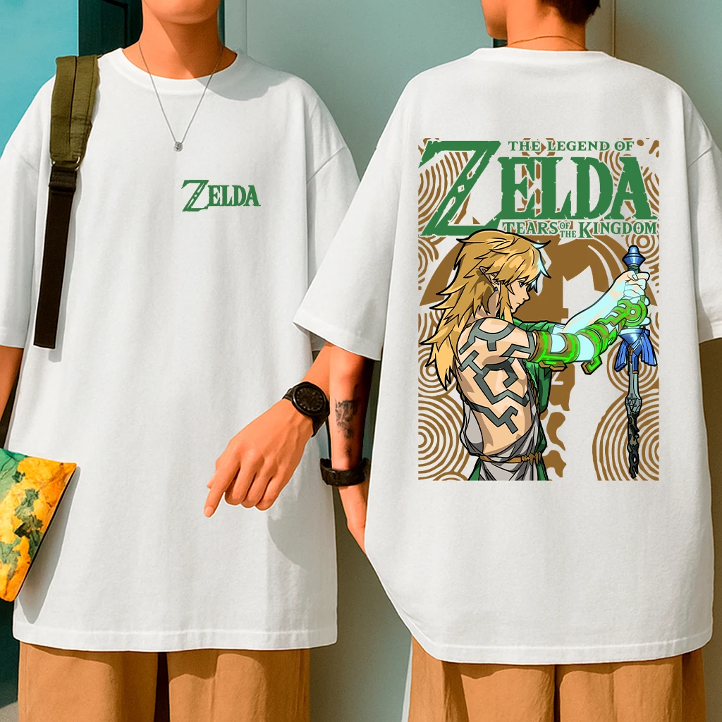 The Legend of Zelda Tears of The Kingdom Link T Shirt Men Women and Kids Print Game Graphic Tees Casual Cotton Streetwear Tops