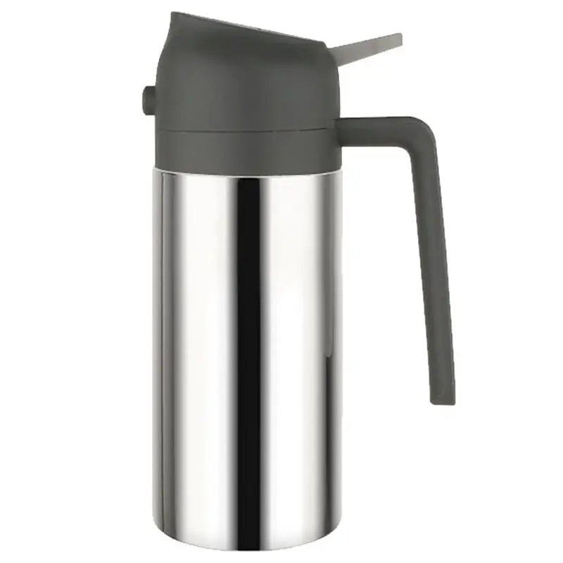 Spray& Pour 500Ml Oil Dispenser Dual-Purpose Stainless Steel Spray Bottle Can Be Refilled With Portable Sprayer Grey-AT30