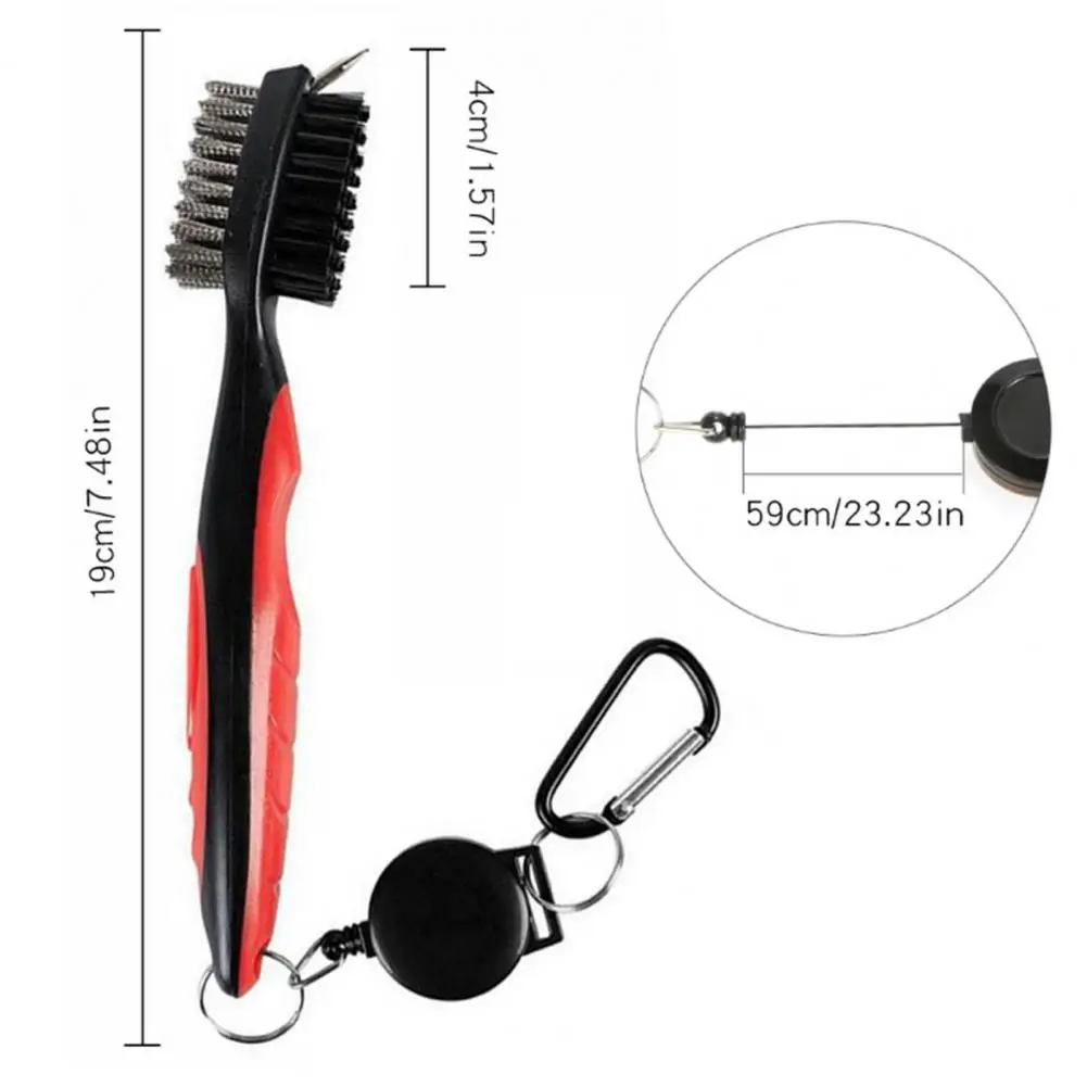 

Club Cleaning Brush Reliable Golf Pole Brush Safe Non slip Handle Useful Golf Putter Ball Cleaner