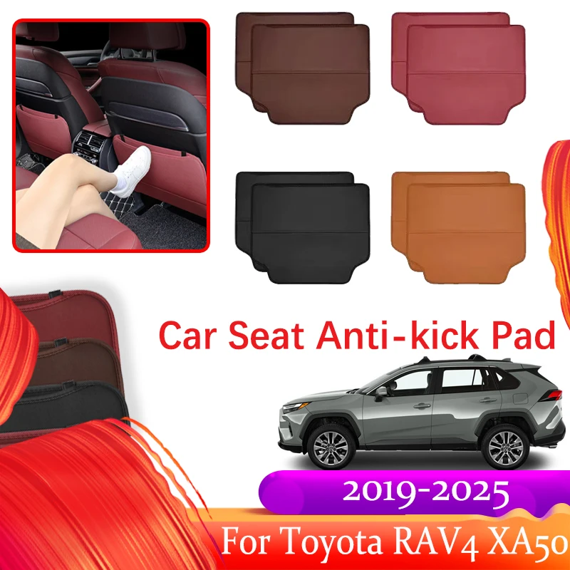 

Car Rear Seat Back Covers For Toyota RAV4 Suzuki Across XA50 2019-2025 Leather Mat Storage Bag Pocket Seat Protector Accessories