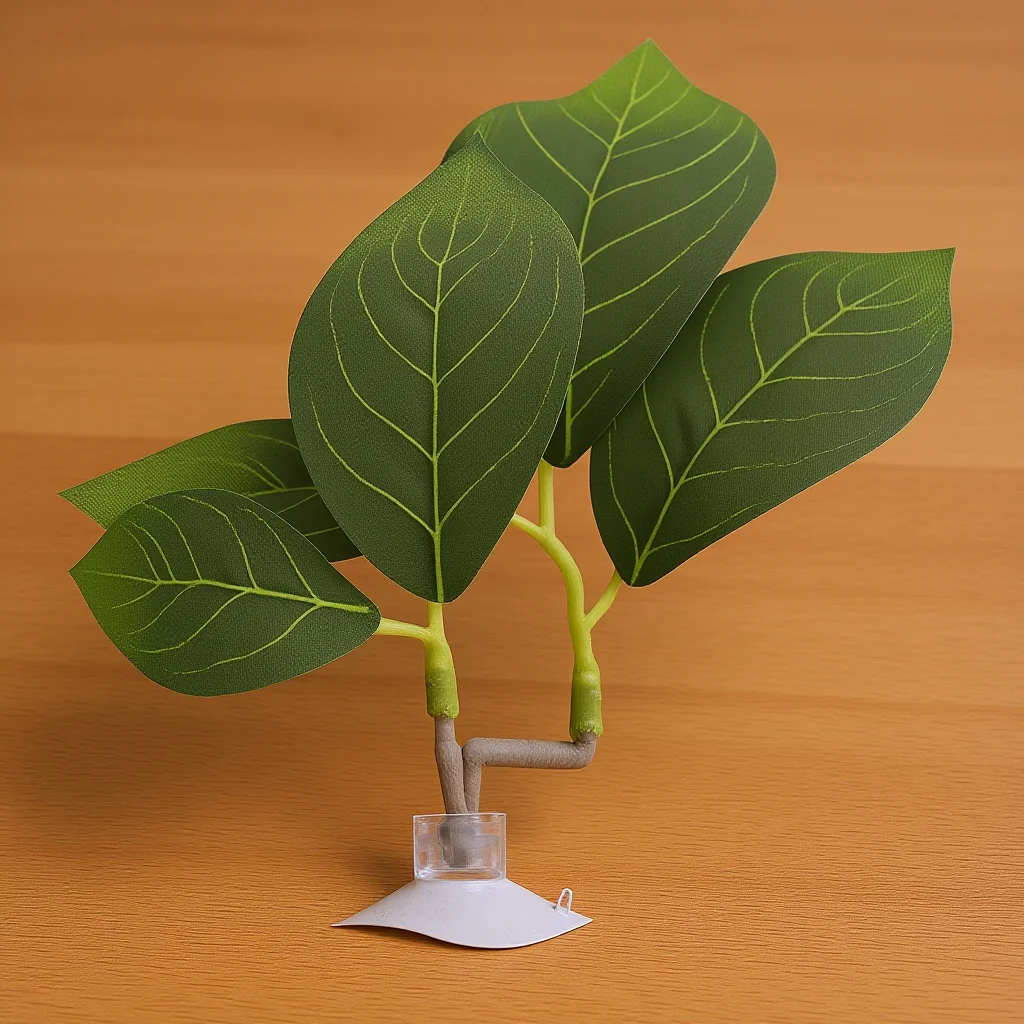 

Aquarium Leaf Hammock for Betta Fish Spawning Grounds Resting Spot Decorative Breeding Bed with Suction Cup Attachment