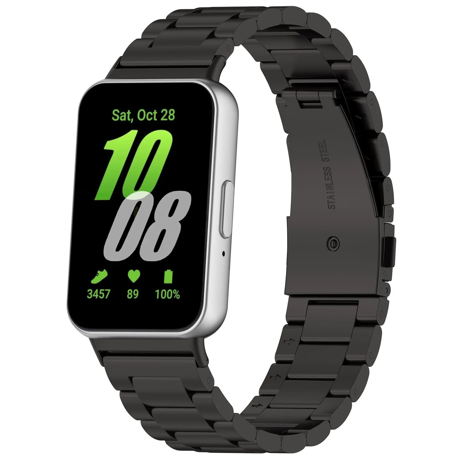 Stainless Steel Metal Strap For Samsung Galaxy Fit3 Band Bracelet For Galaxy Fit 3 SM-R390 Wristband Replacement Accessories
