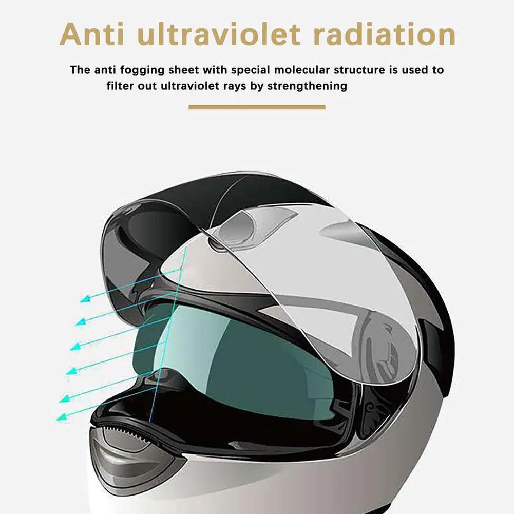 Película de parche transparente Universal para casco de motocicleta, película de alta gama Nano y antivaho, parche de revestimiento para casco, accesorio de pantalla G0B9, nuevo