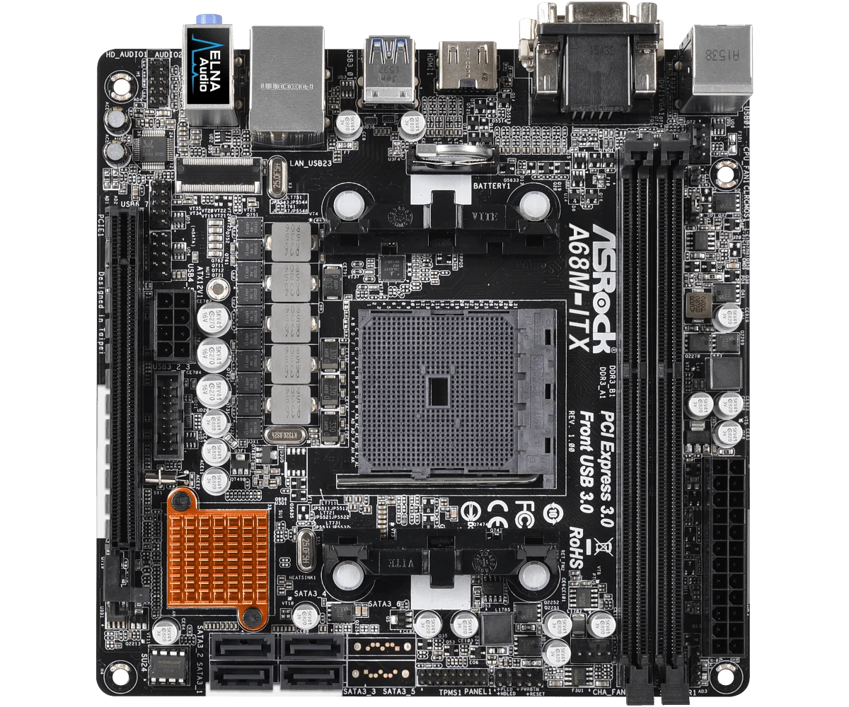 ASROCK A68M Mini-ITX Motherboard A68M-ITX Socket FM2 AMD A68H DDR3 support AD780 AD786 AD5700 AD870 AD767 AD642 AD660 AD7300 cpu