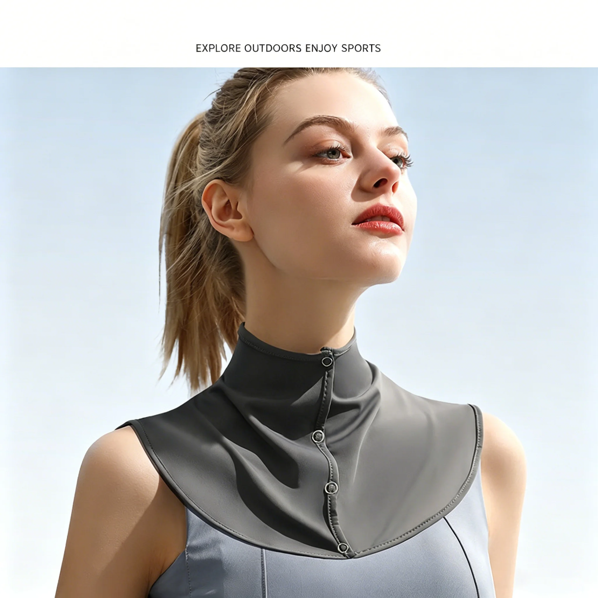 Women Ice Silk Neck Protector Summer Breathable Lightweight Sun Protection Shawl Outdoor Driving UV Resistant Cooling Neck Scarf
