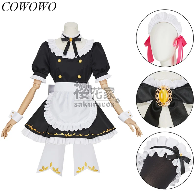 

COWOWO Anime! Fate/Grand Order FGO Kama Game Suit Lovely Maid Dress Uniform Cosplay Costume Halloween Carnival Outfit Women