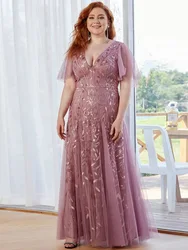 ICCLEK Gala Dresses Woman Formal Occasion Dresses Vestidos De Festa Plus Size Fat Fancy Women's Bright Dress