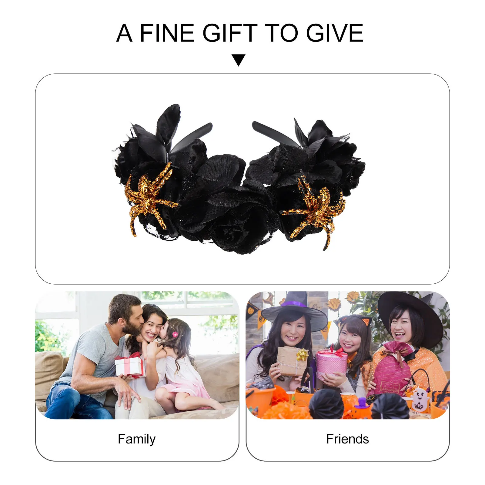 

Artificial Rose Headband Halloween Hair Hoops For Women Party Cosplay Festival Stage Performance Lightweight Fake Flower