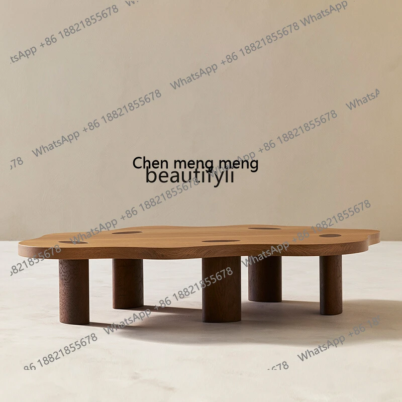 

Solid Wood Coffee Table Designer Living Room Home Creative Irregular Tea Table Silent Style