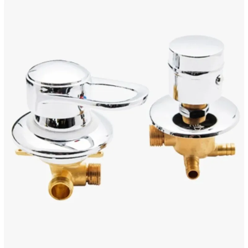 Wall-mounted Brass Bathroom Tee Hot and Cold Water Mixing Valve, Water Outlet Thread Center Distance 10 Cm Shower Water